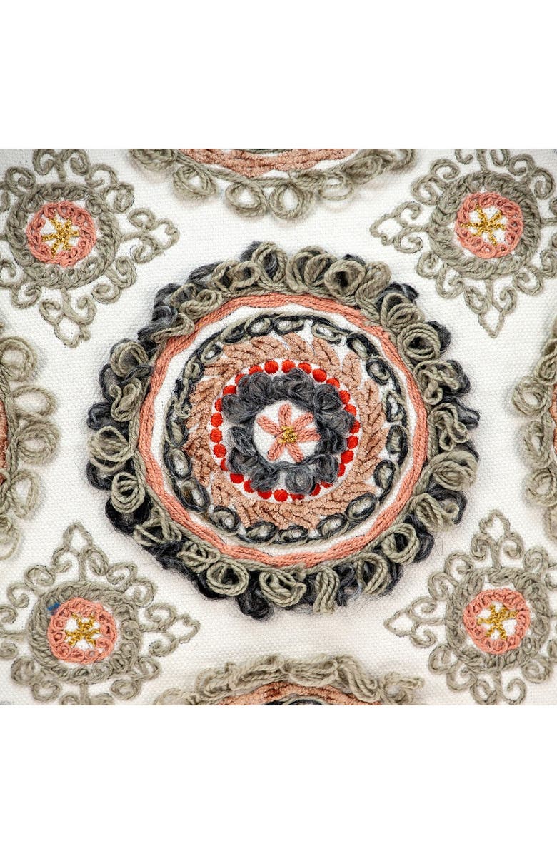 PARKLAND COLLECTION Heather Transitional White Throw Pillow, Alternate, color, White