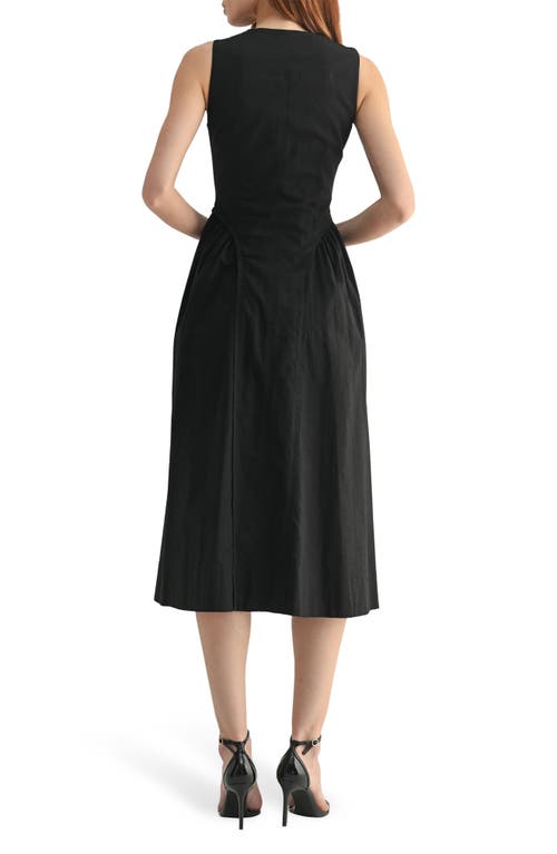 Mila Mae Pleated Halter Cotton Midi Sundress