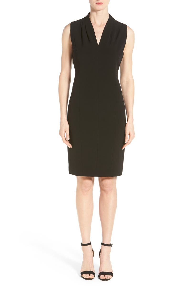 T Tahari 'Tonya' V-Neck Sheath Dress, Main, color, 