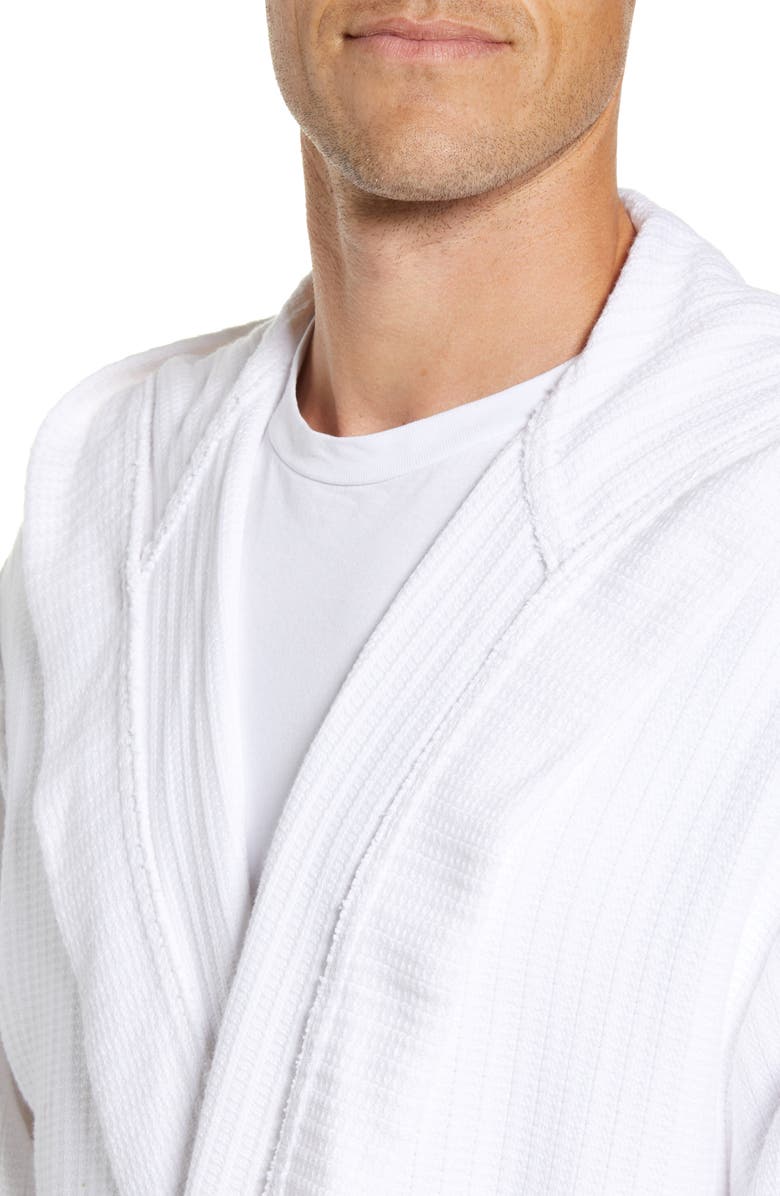 Daniel Buchler Basket Weave Hooded Cotton Terry Robe, Alternate, color, 