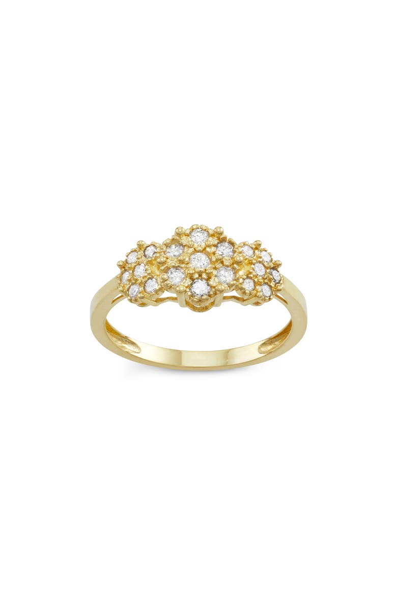 Diamond Cluster Ring, Main, color, YELLOW
