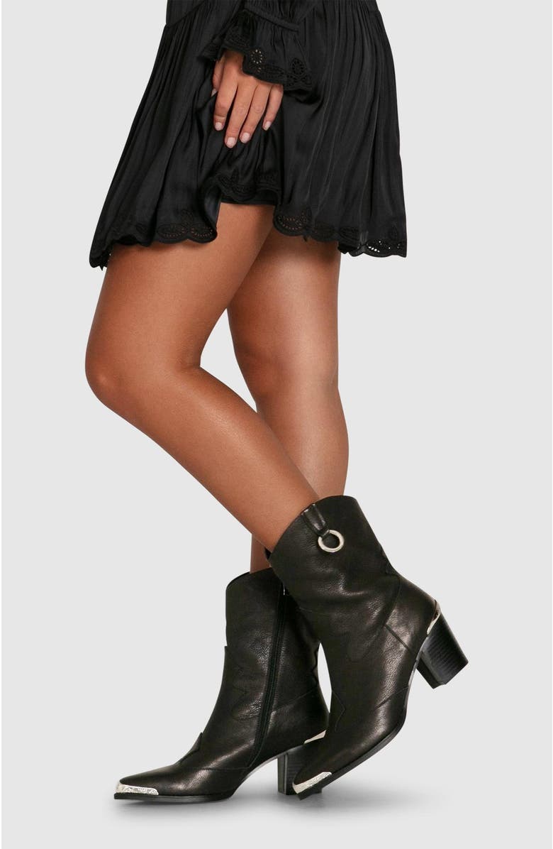 Belle & Bloom Dallas Western Boot, Alternate, color, Vintage Black