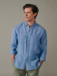 Aubin Worlaby Linen Long Sleeve Shirt