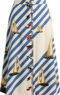 Lauren Ralph Lauren Print A-Line Midi Skirt