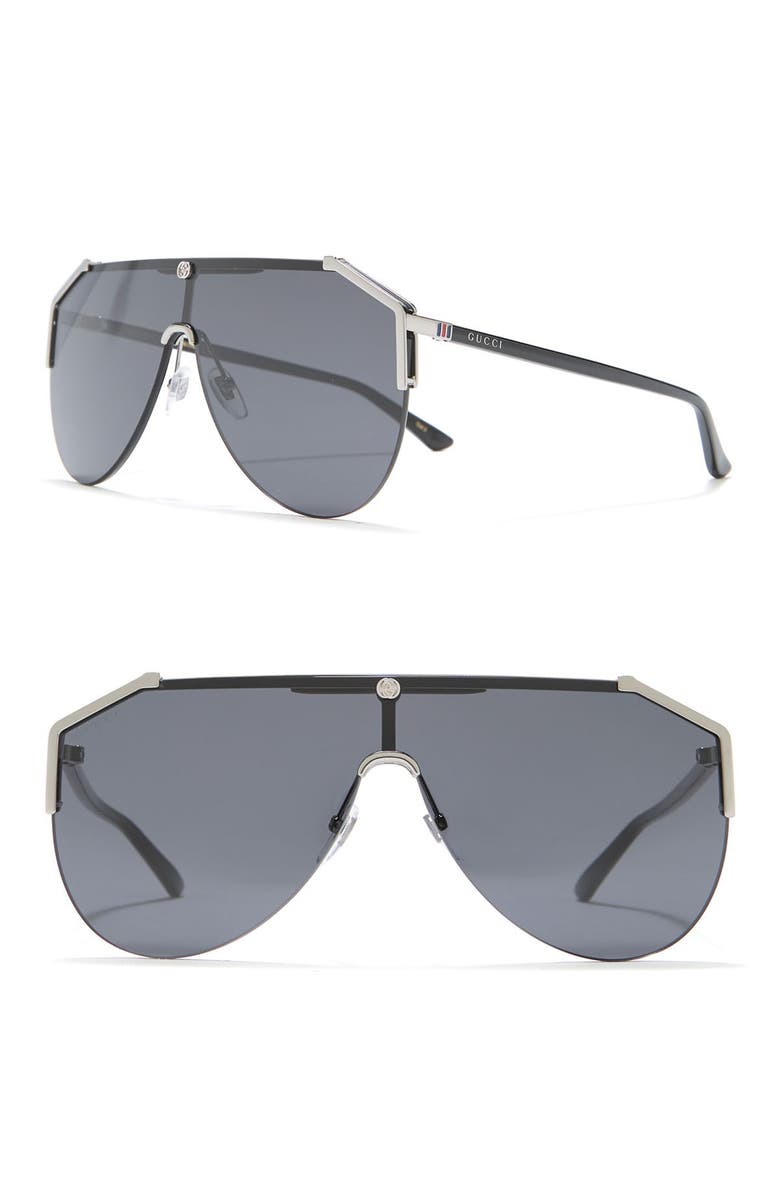 Gucci 99mm Shield Sunglasses, Main, color,