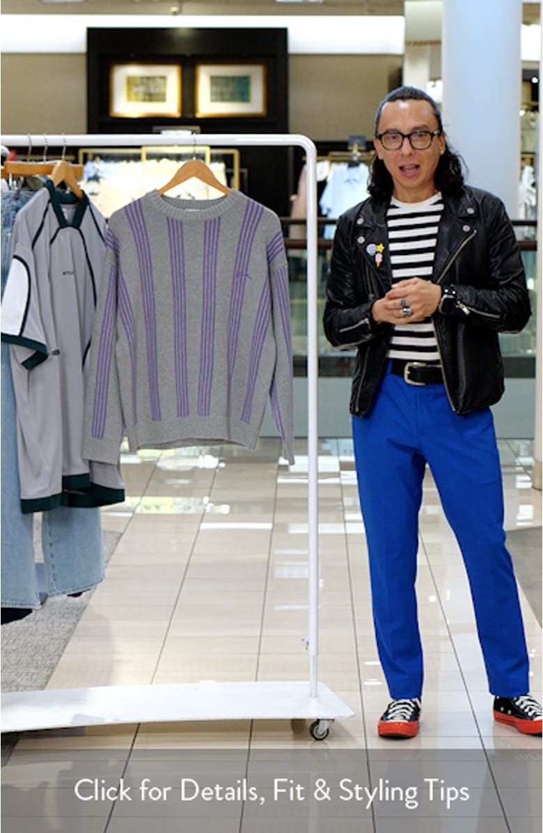 Beckford Stripe Knit Crewneck Sweater, sales video thumbnail