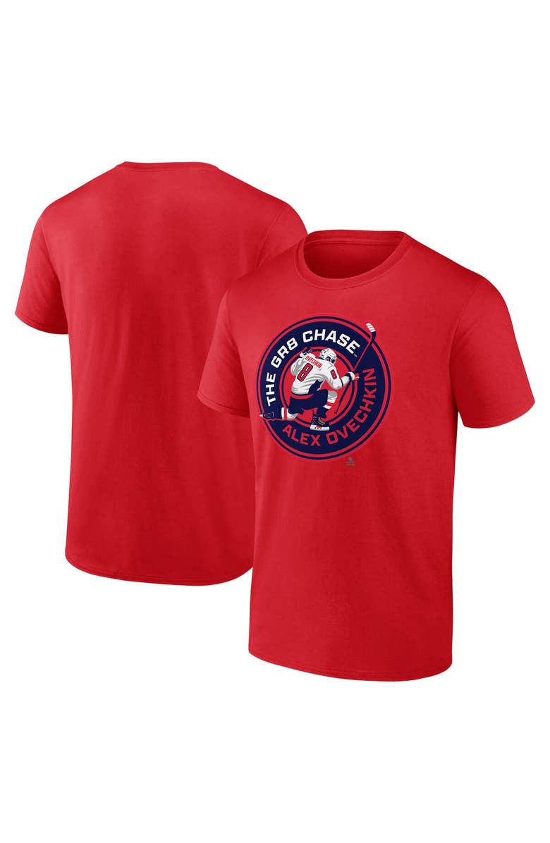 FANATICS Men's Fanatics Alexander Ovechkin Red Washington Capitals The GR8 Chase T-Shirt, Main, color, Red