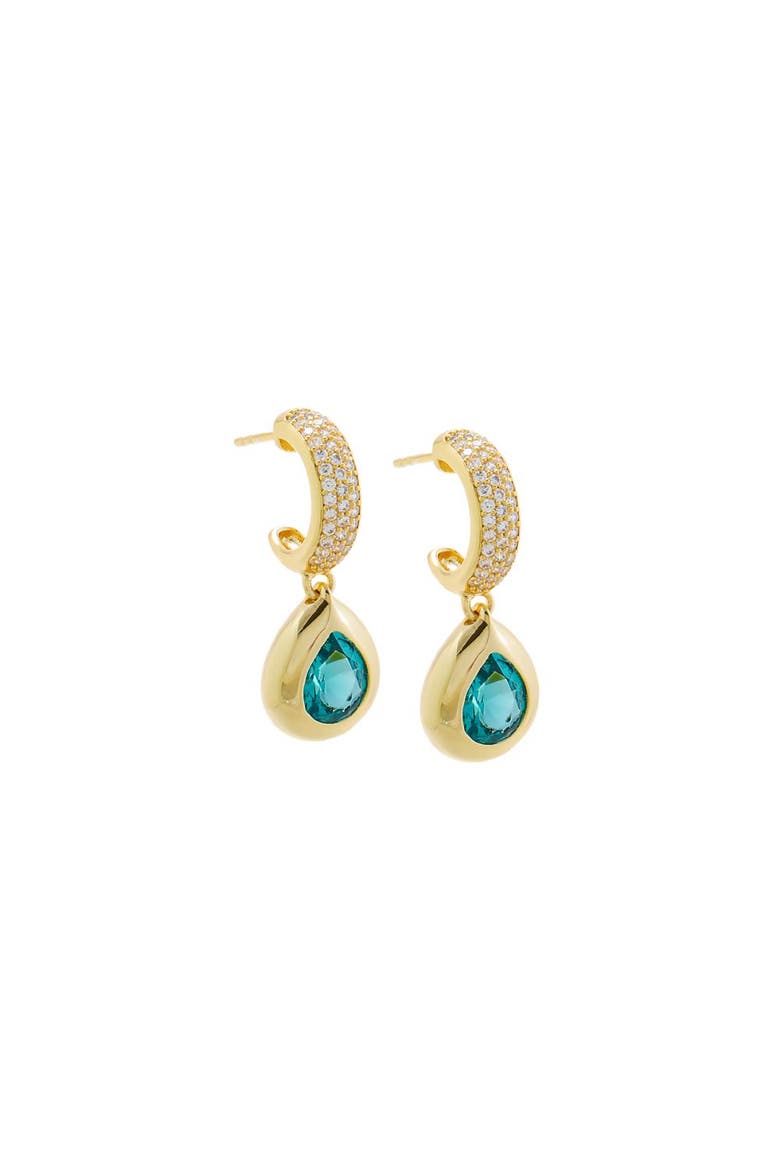 Paraiba Pear Drop Pendant Earring, Main, color, Aqua