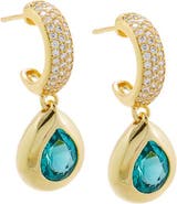 BY ADINA EDEN Paraiba Pear Drop Pendant Earring