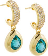 BY ADINA EDEN Paraiba Pear Drop Pendant Earring