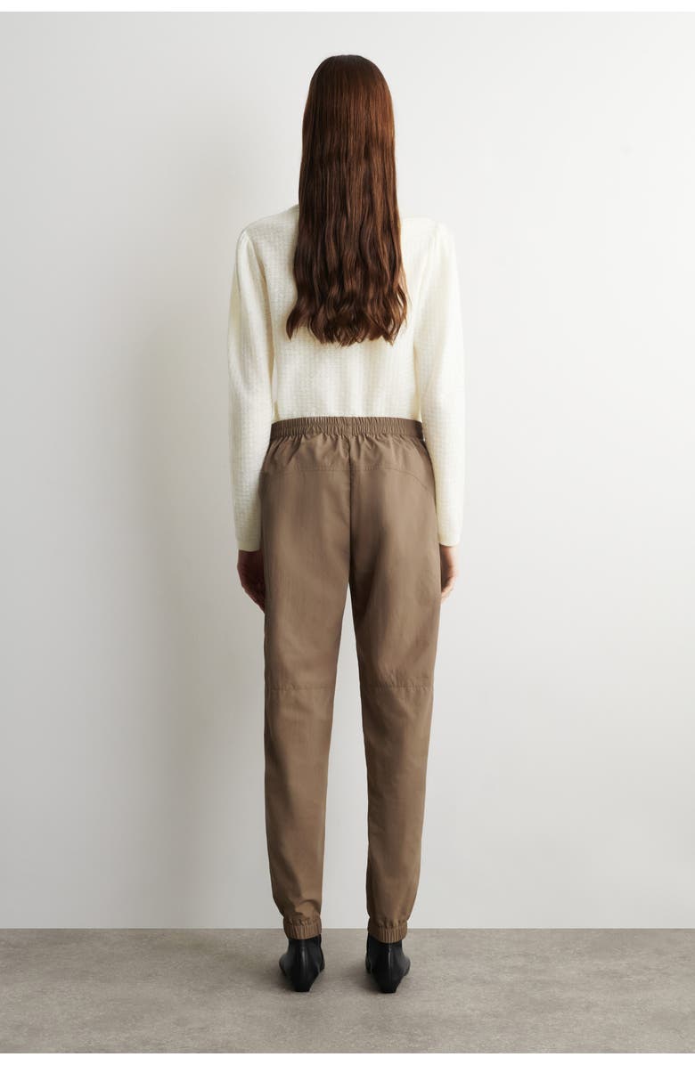 COS Technical Nylon Barrel-Leg Pants, Alternate, color, Beige