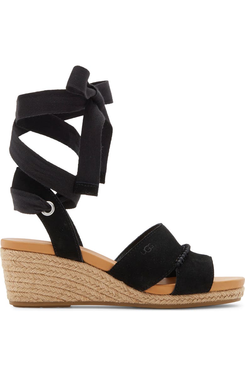 UGG<sup>®</sup> Taia Ankle Tie Wedge Sandal, Alternate, color,