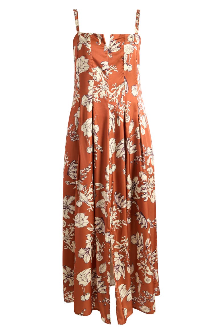 Carisa Sleeveless Flare Maxi Dress, Alternate, color, AMBER
