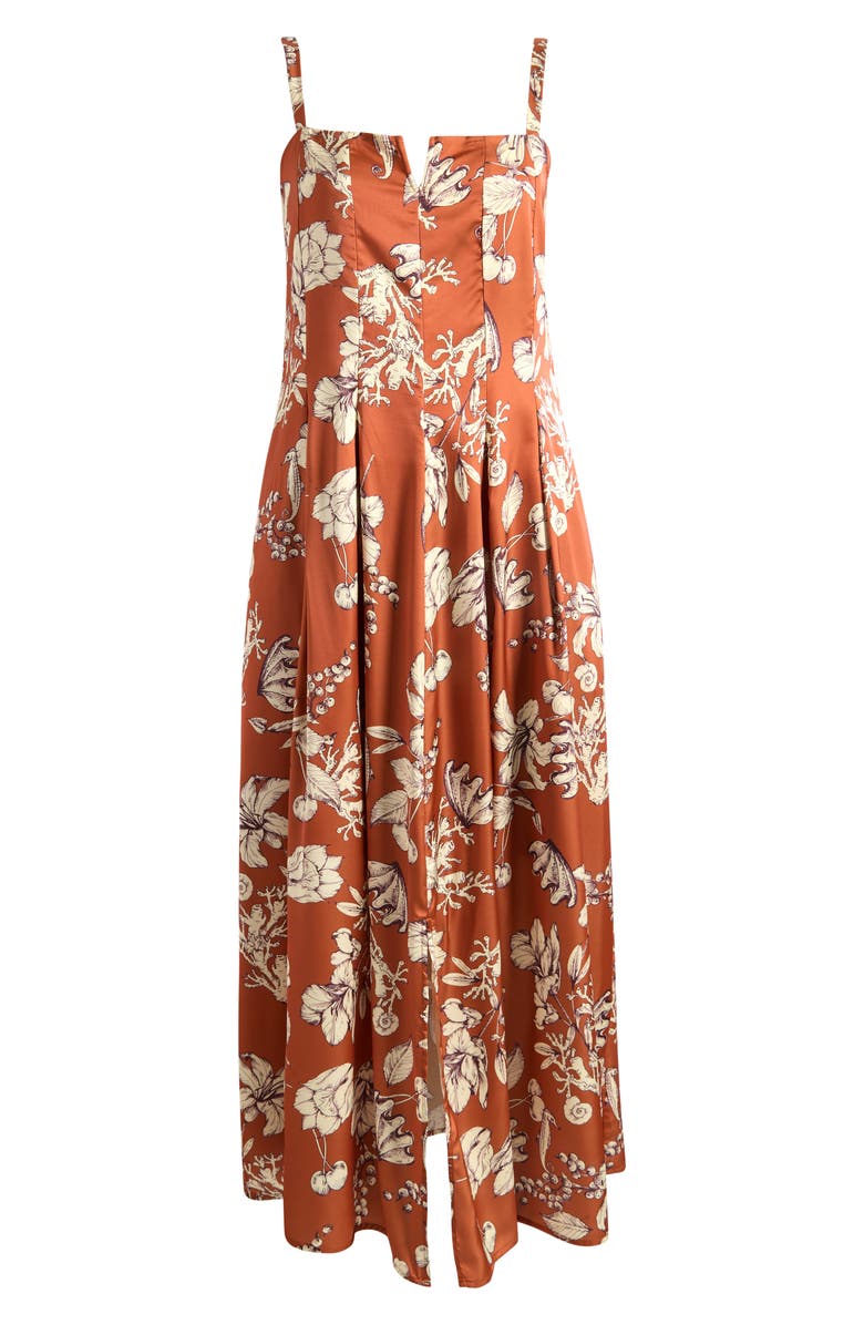 CIEBON Carisa Sleeveless Flare Maxi Dress, Main, color, Amber