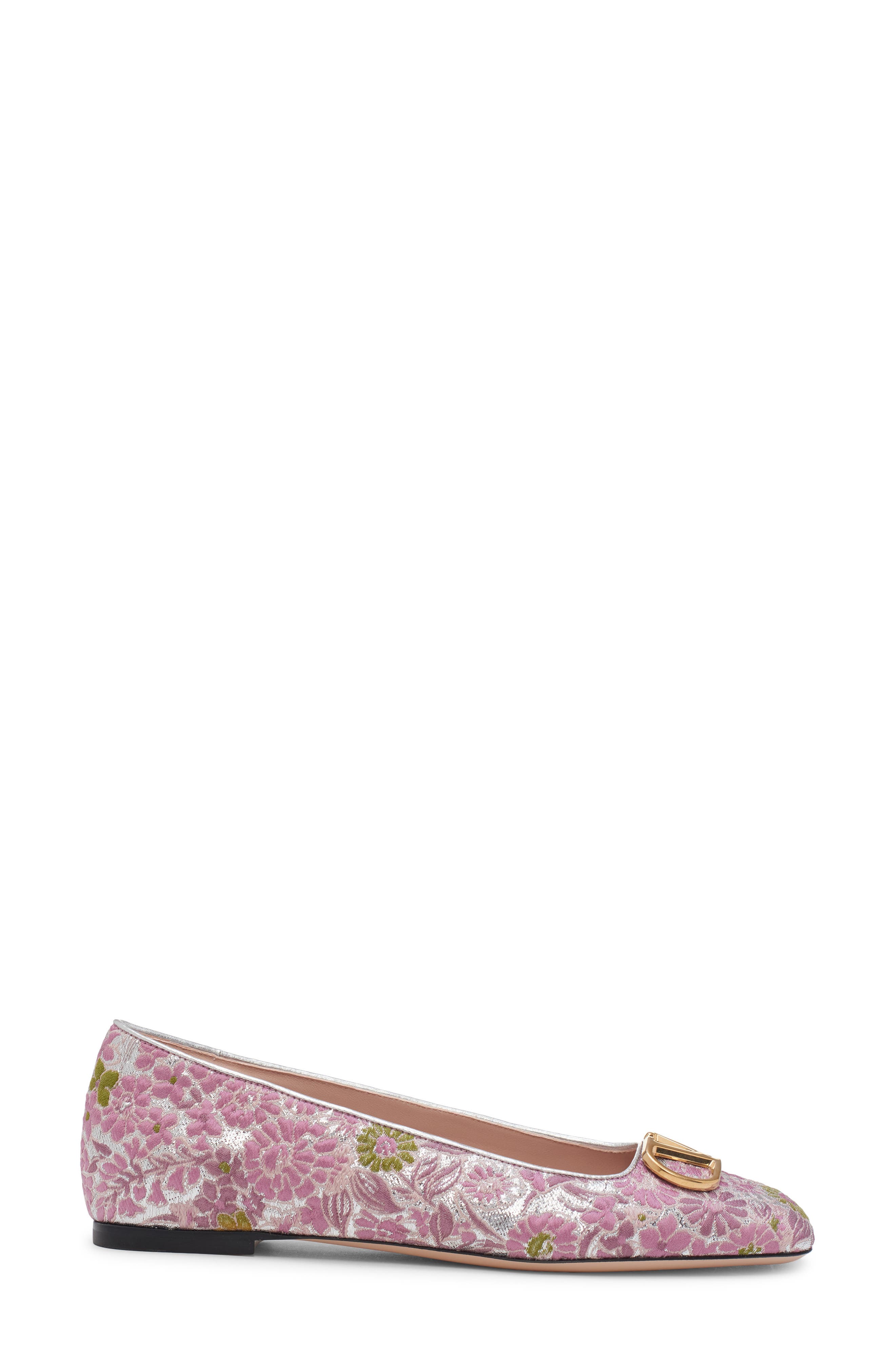 VLOGO Signature Floral Jacquard Flat, Alternate, color, DUSTY ROSE