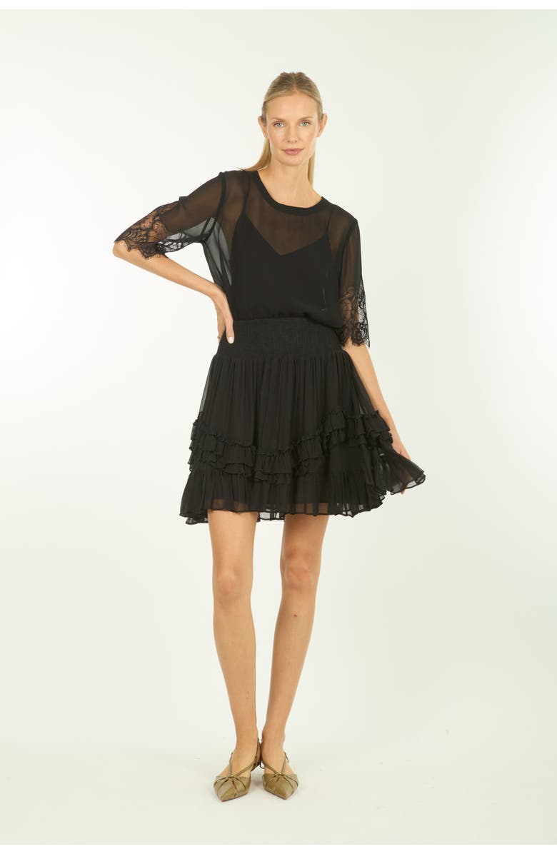 SECRET MISSION Nilou Skirt, Alternate, color, Black