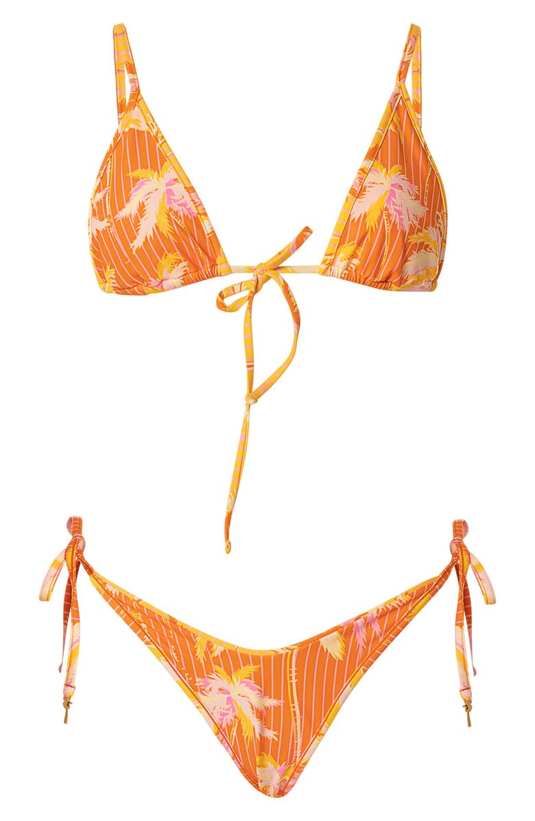 Maaji Sunkissed Shore Gingerly Reversible Bikini Top, Alternate, color, Yellow