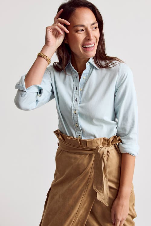 The Shirt By Rochelle Behrens The Denim Shirt In Brown