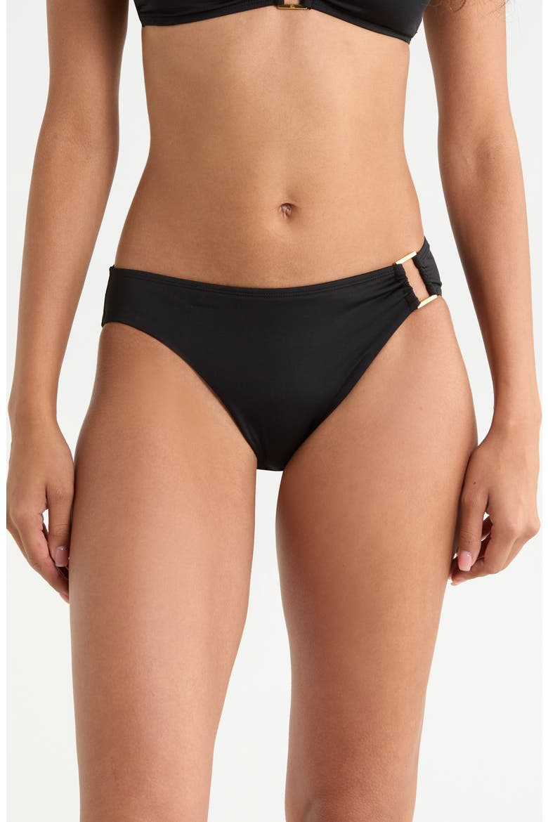 Ring Hipster Bikini Bottoms, Main, color, BLACK