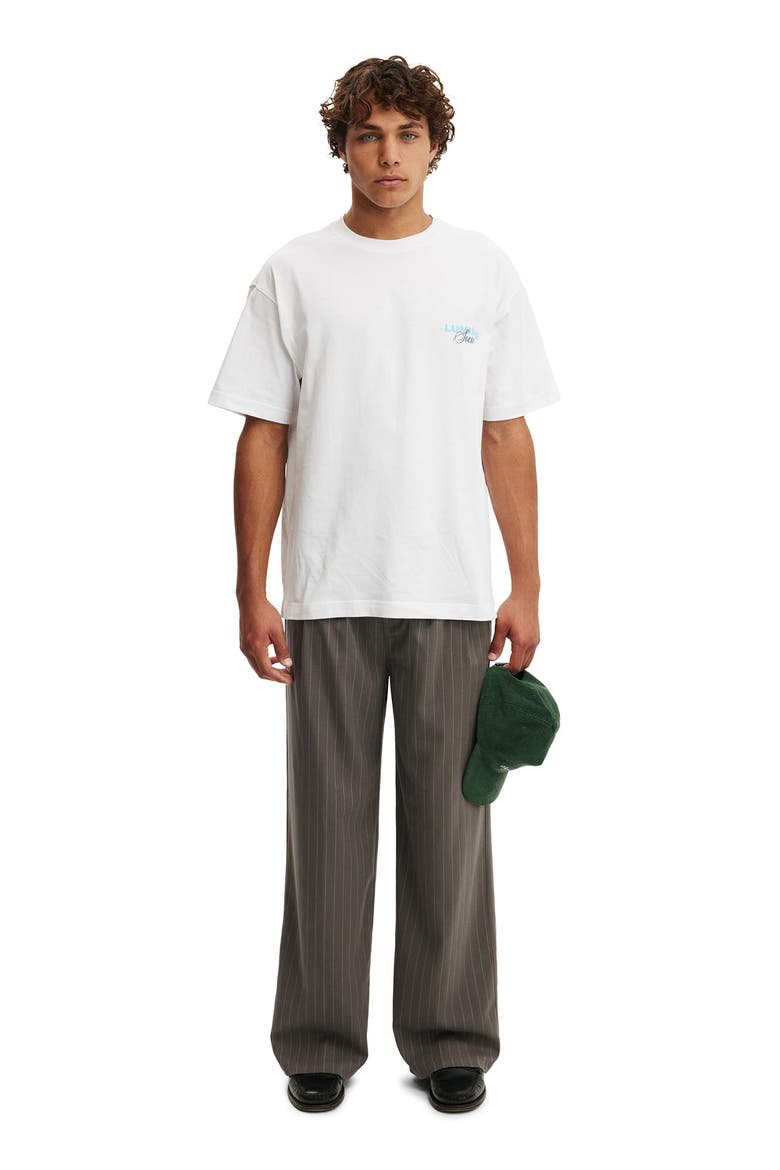 Box Fit Text T-Shirt, Alternate, color, White Lumiere Society
