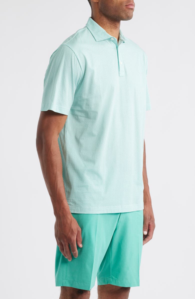 Peter Millar Crown Comfort Arch Print Pima Cotton Polo, Alternate, color, Meadow