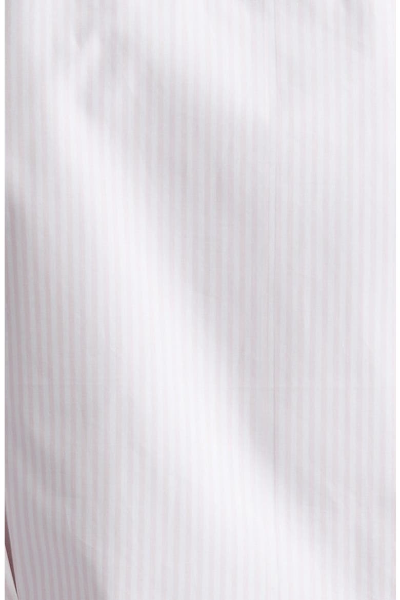 Stripe Crop Cotton Button-Up Shirt, Alternate, color, LIGHT PINK