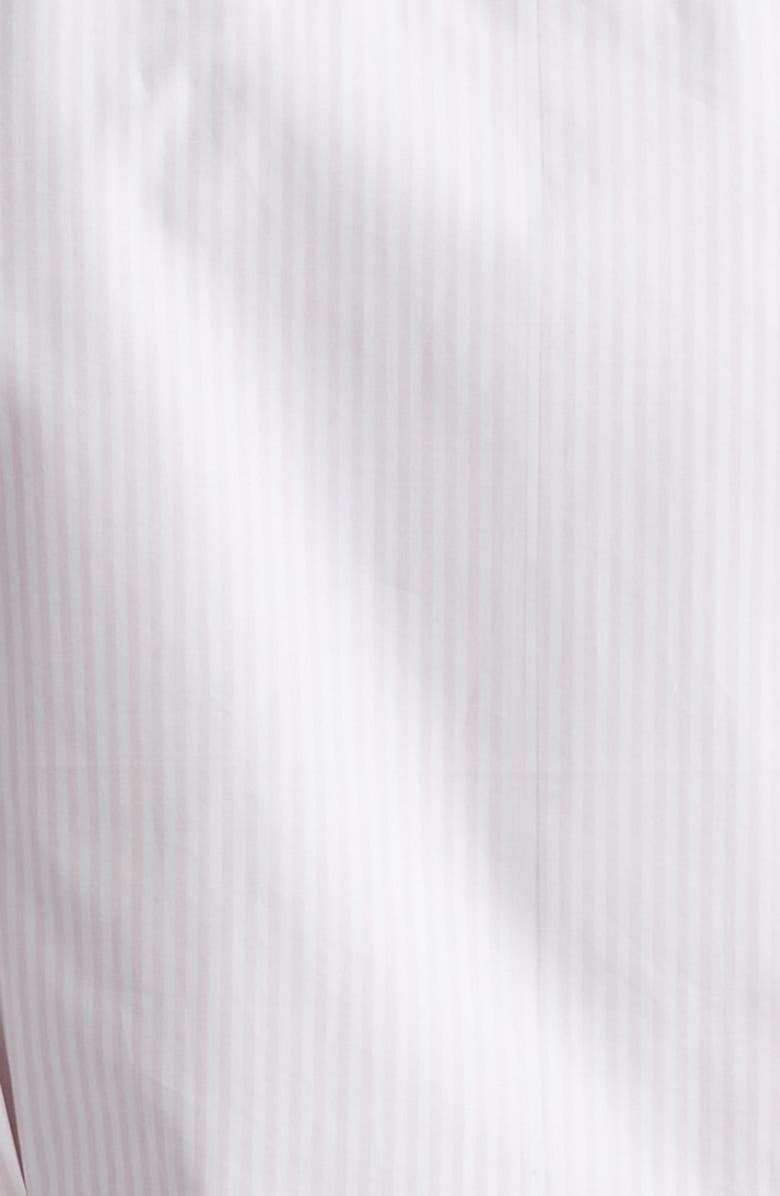 Thom Browne Stripe Crop Cotton Button-Up Shirt, Alternate, color, Light Pink