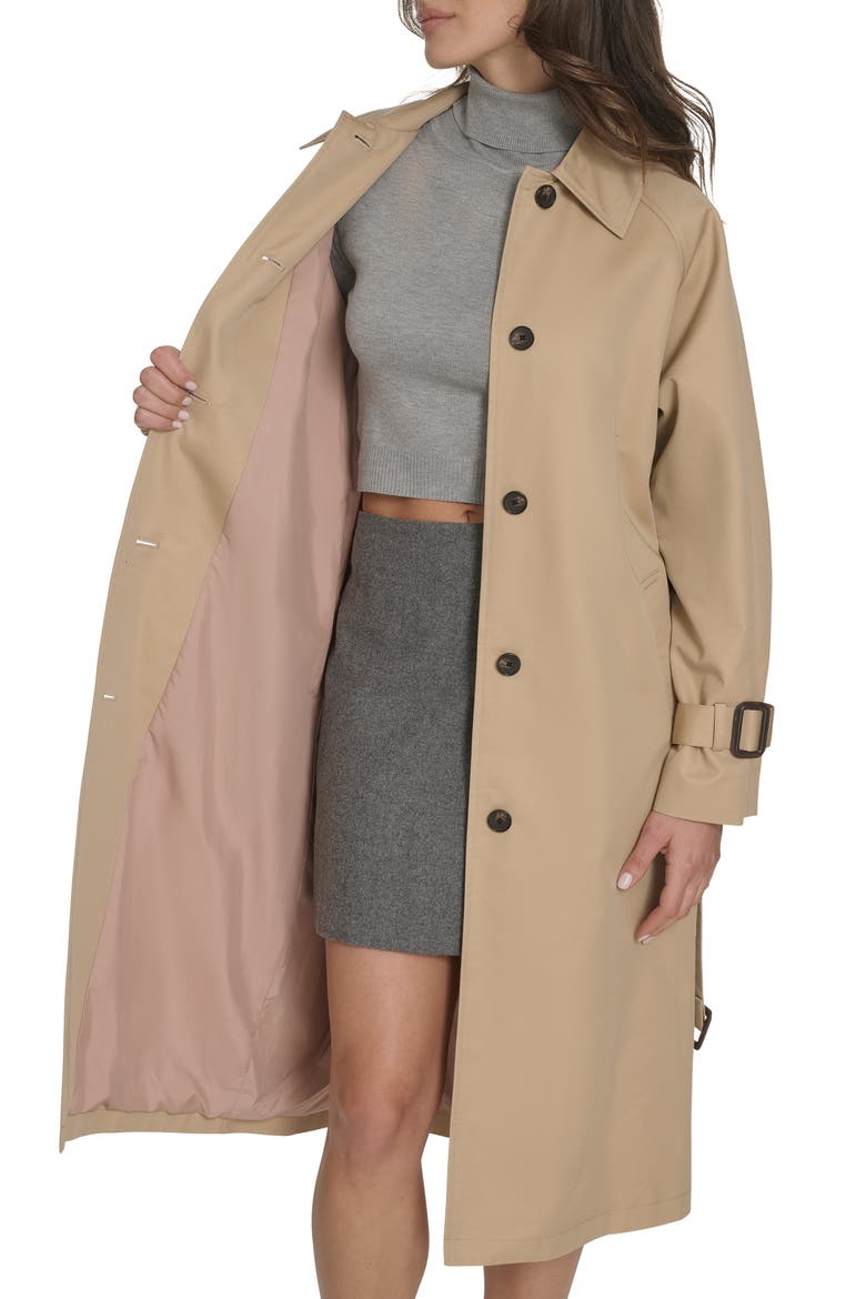 Single Breasted Trench Coat, Alternate, color, KHAKI