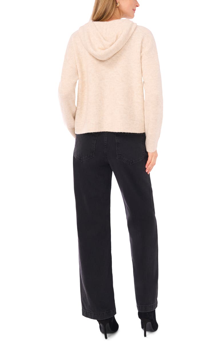 Halogen<sup>®</sup> Waffle Stitch Hooded Sweater, Alternate, color, Malted