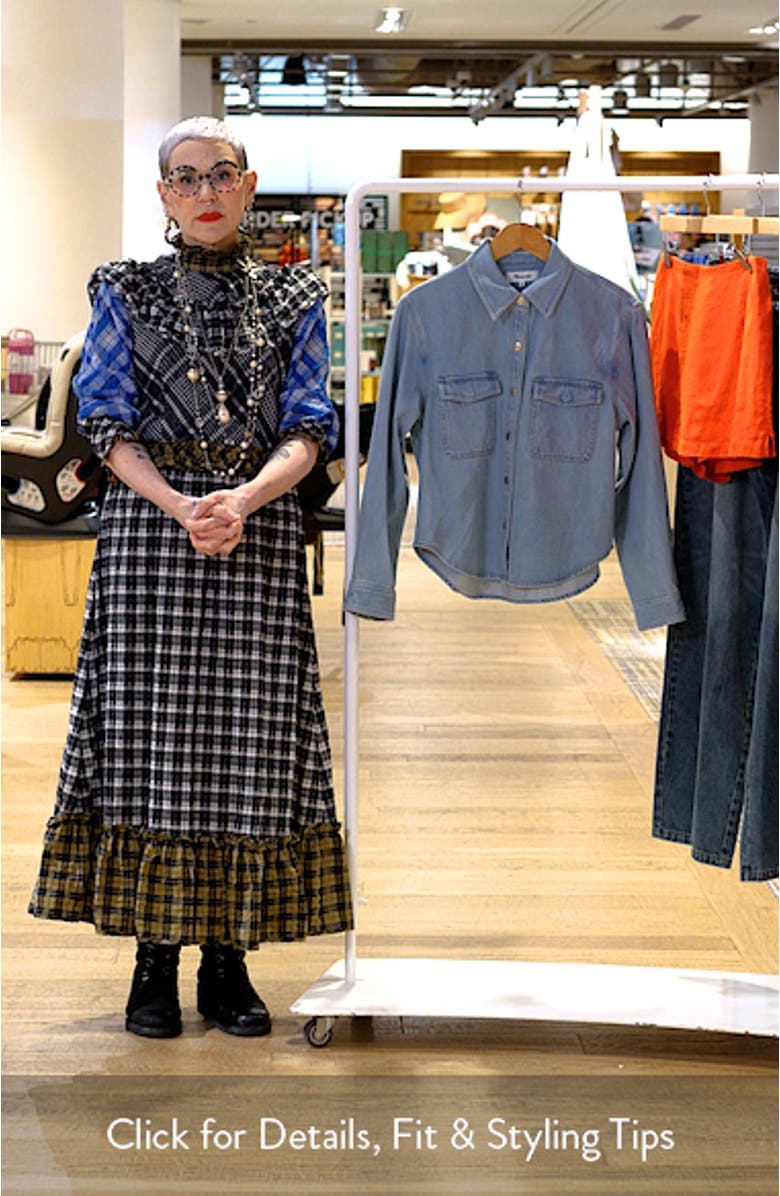 Airy Denim Relaxed Shirt Jacket, sales video thumbnail