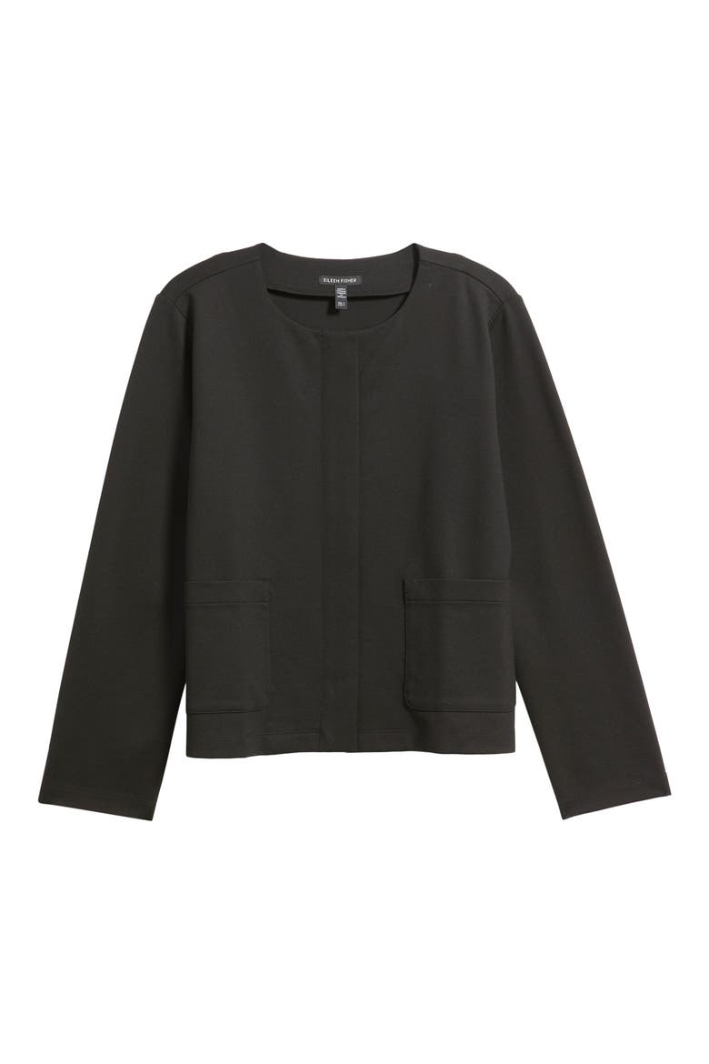 Double Knit Jacket, Alternate, color, BLACK