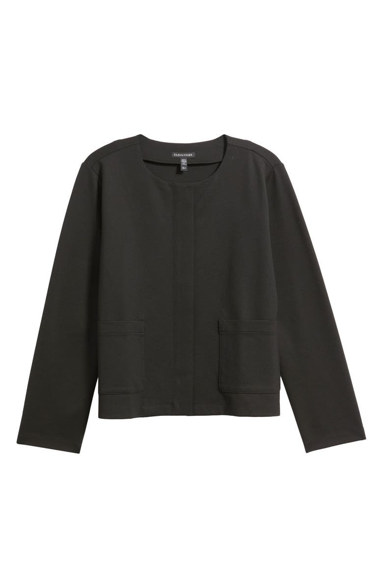 Eileen Fisher Double Knit Jacket, Alternate, color, Black