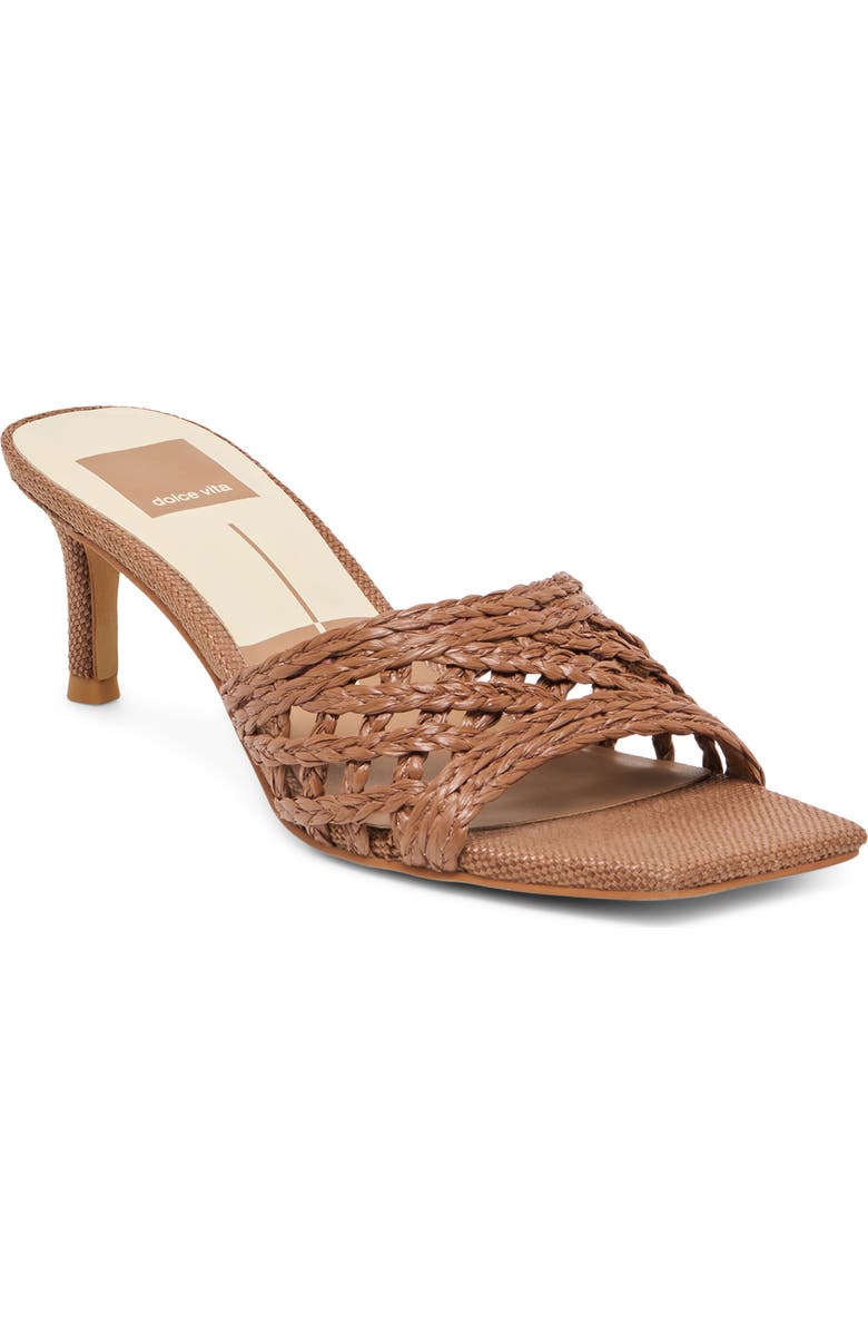 Dolce Vita Bowen Sandal, Main, color, Cognac Raffia