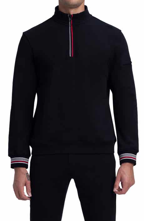 Bugatchi Comfort Cotton Quarter Zip Pullover