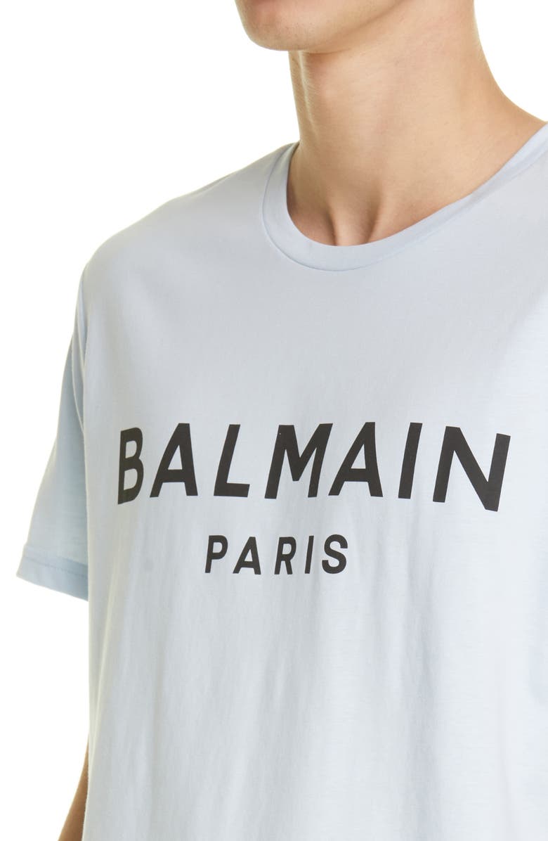 Balmain Logo Cotton Graphic Tee, Alternate, color, 