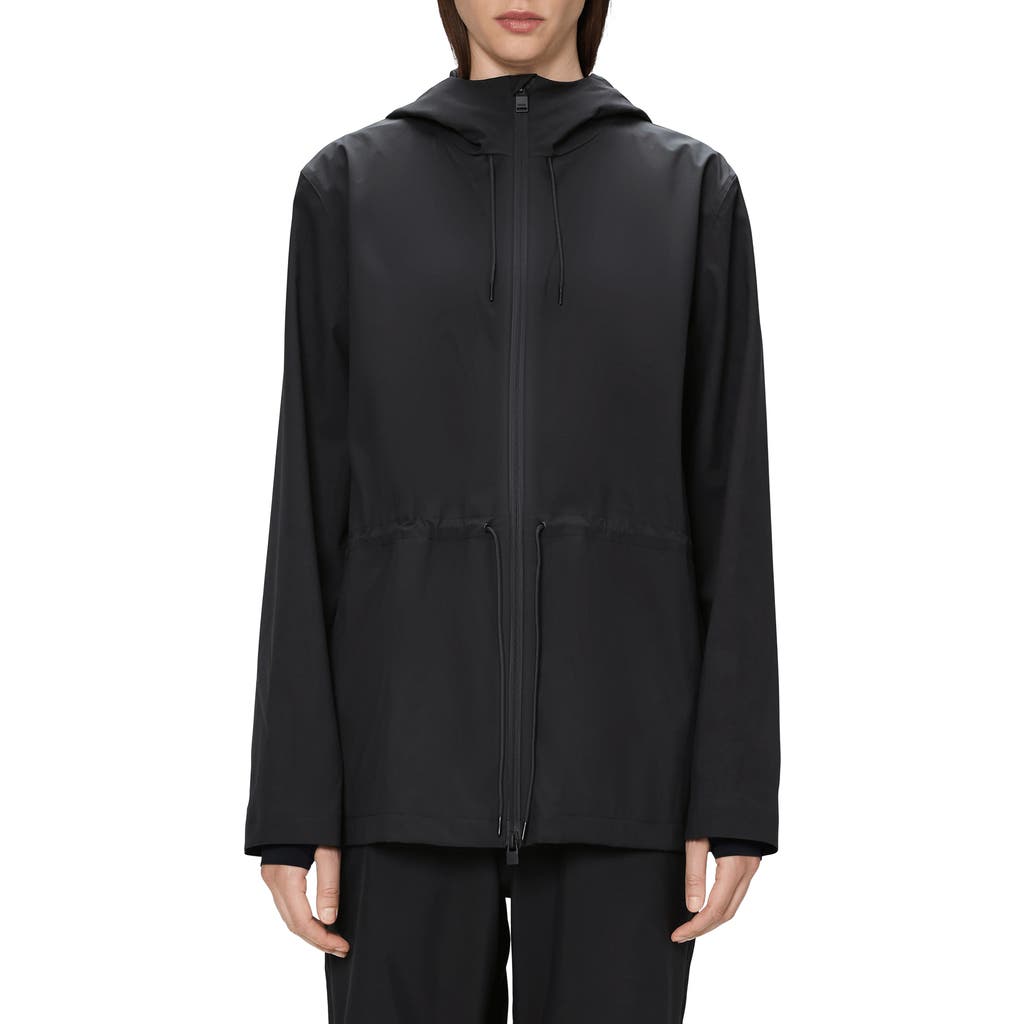 Rains Suva Hardshell Waterproof Hooded Rain Jacket In Black