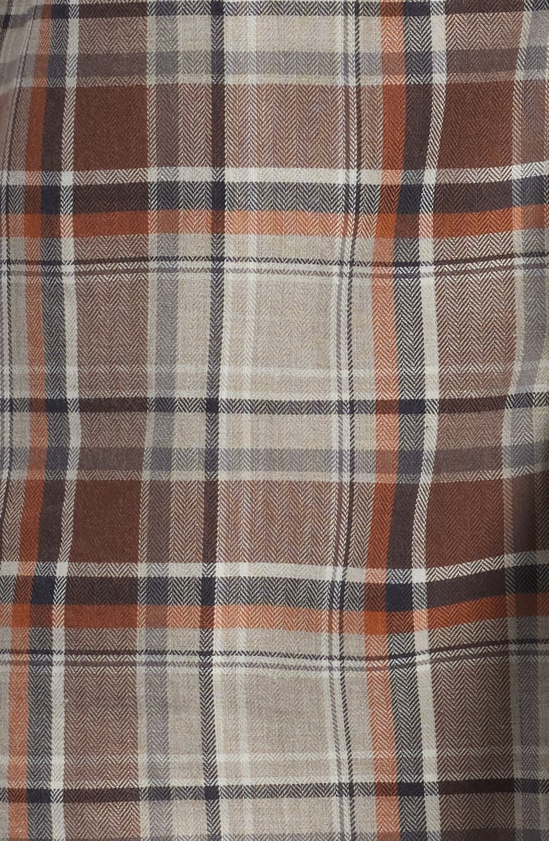 Scott Barber Plaid Cotton Herringbone Button-Up Shirt, Alternate, color, 