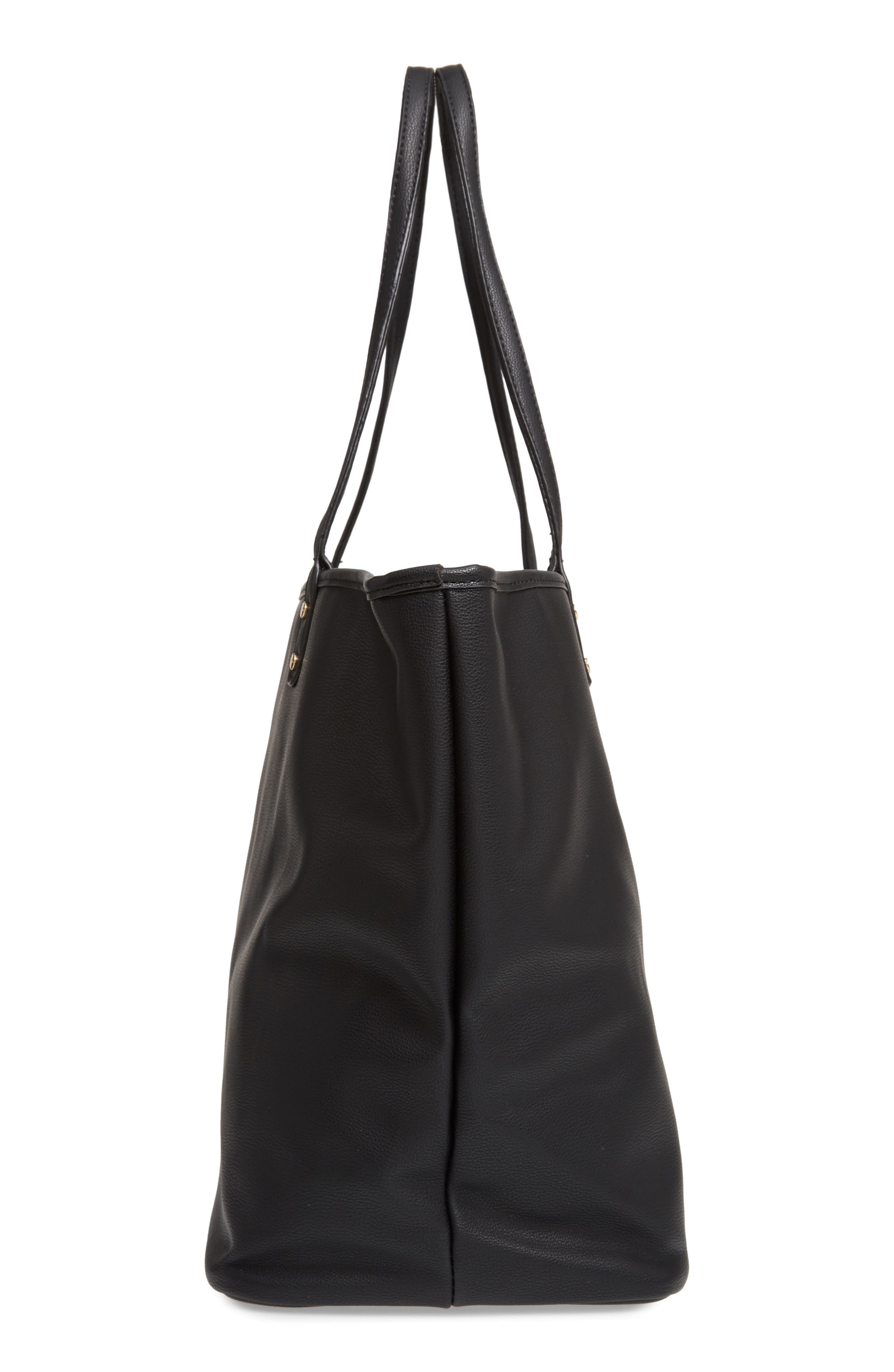 Mali + Lili Reversible Vegan Leather Tote, Alternate, color, 