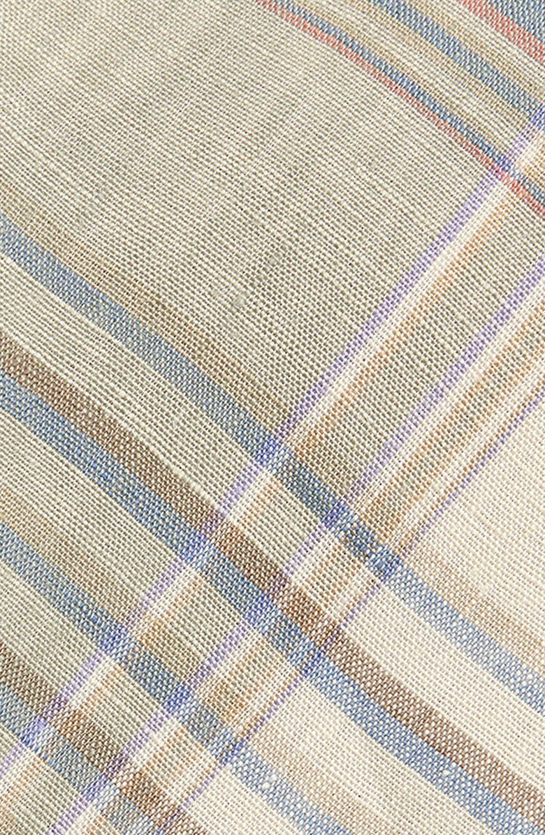 Ralph Lauren Purple Label Plaid Linen Tie, Alternate, color, Infinity Blue