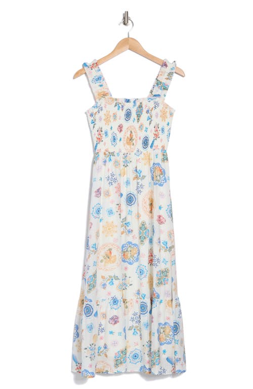 BLU PEPPER BLU PEPPER SMOCKED MAXI SUNDRESS