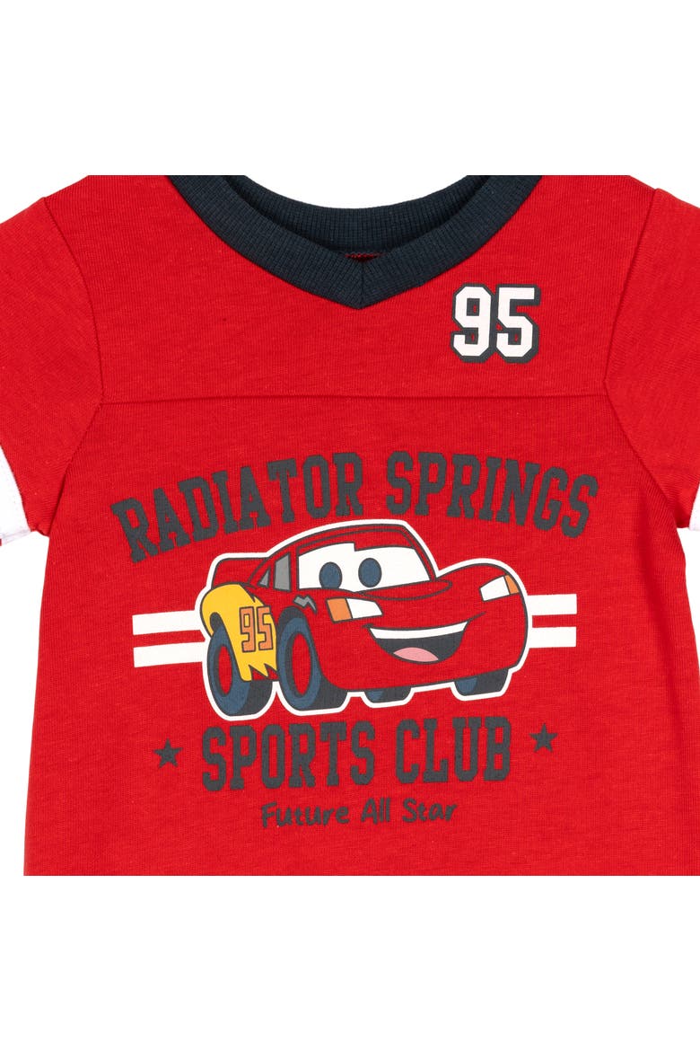 Cars Lightning McQueen Athletic One Piece Romper, Alternate, color, Red Lightning McQueen