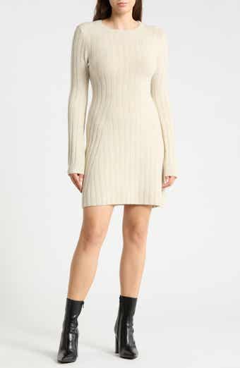 Long Sleeve Rib Knit Minidress