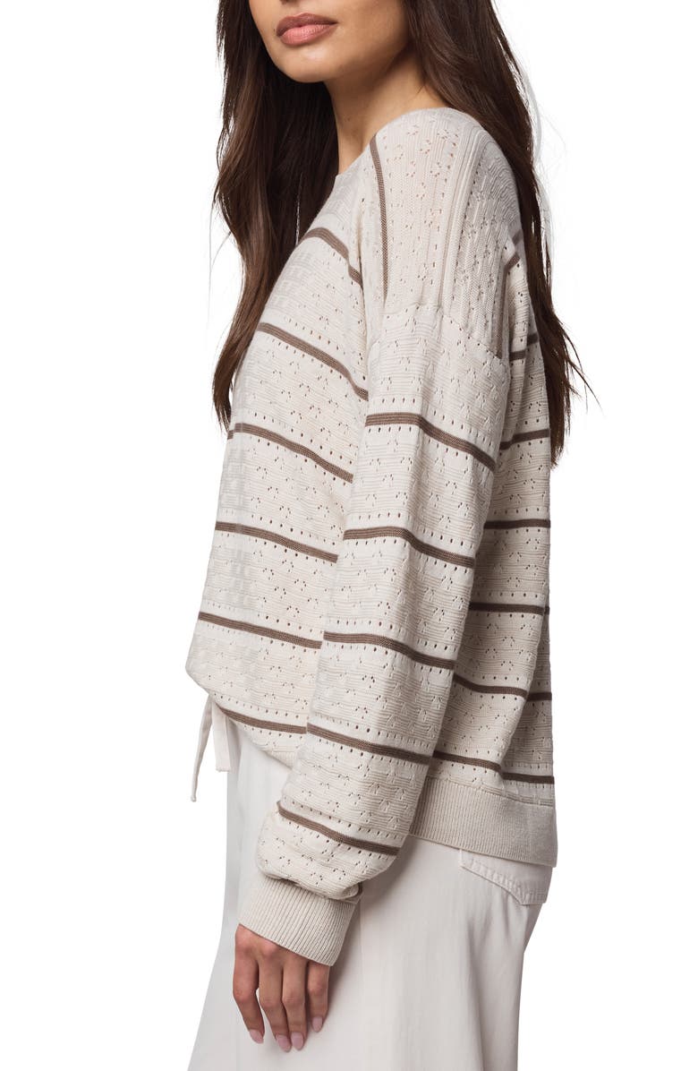 Splendid Georgie Pointelle Sweater, Alternate, color, Pale Oak/ Cedar Brown