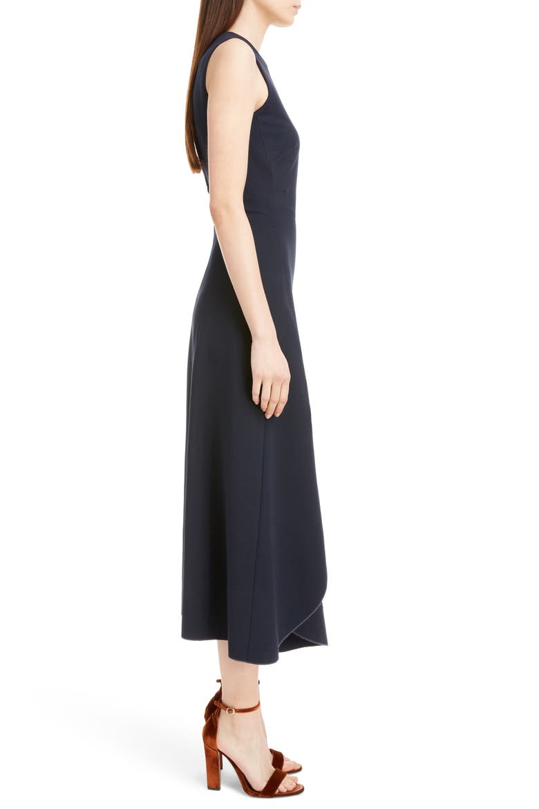 Asymmetrical Ruffle Detail Dress, Alternate, color, NAVY