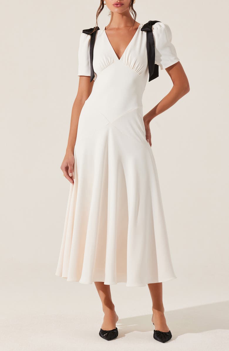 ASTR the Label Ciela Bow Sleeve Midi Dress, Main, color,
