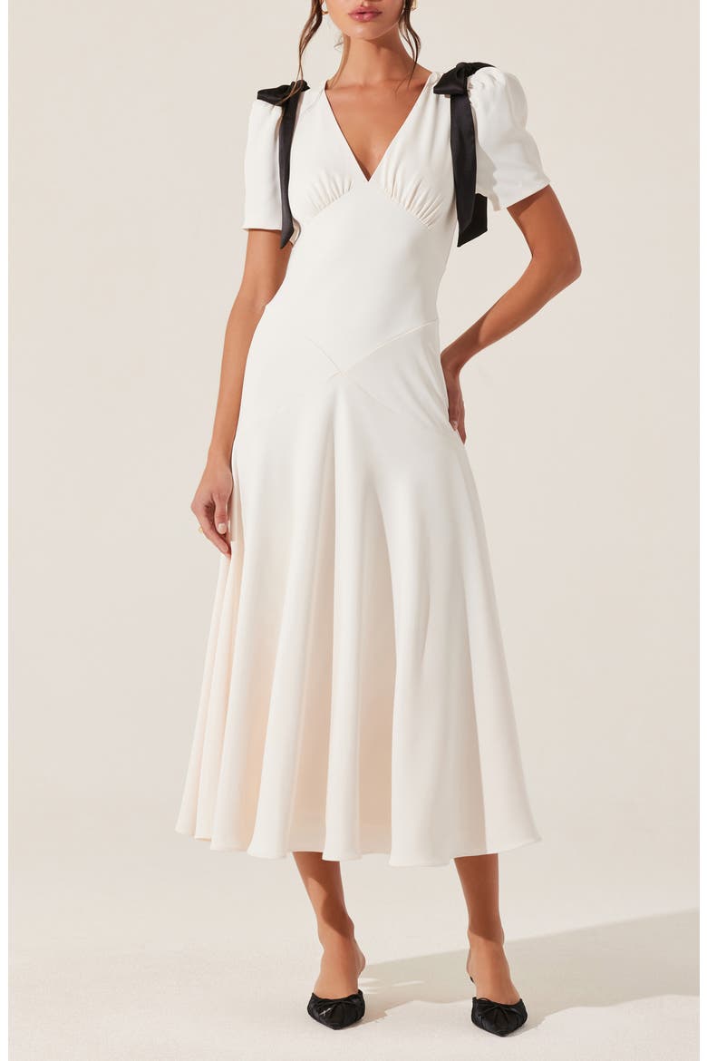 helia bow front midi dress Helia Bow Front Midi Dress