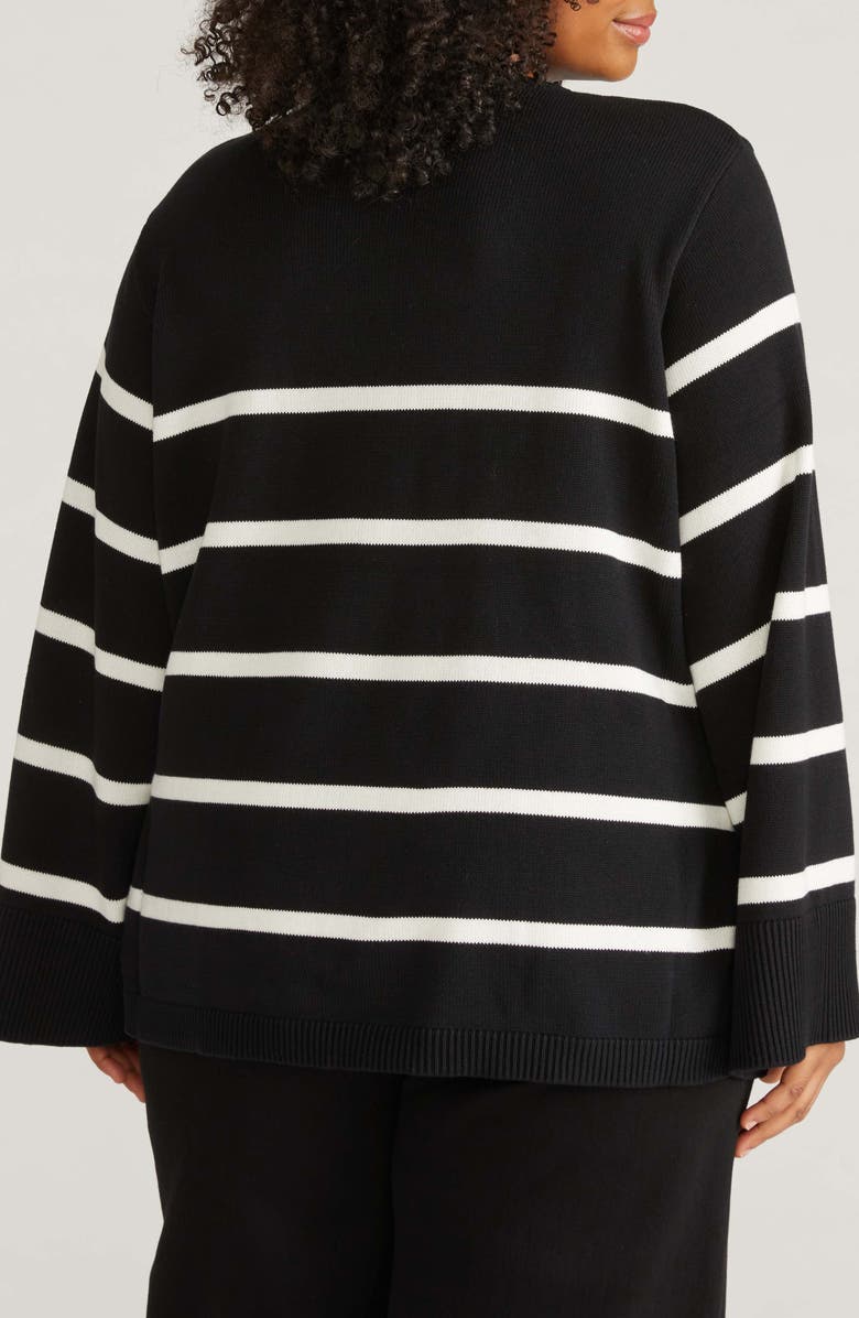 Universal Standard Bardot Stripe Cotton Sweater, Alternate, color, 