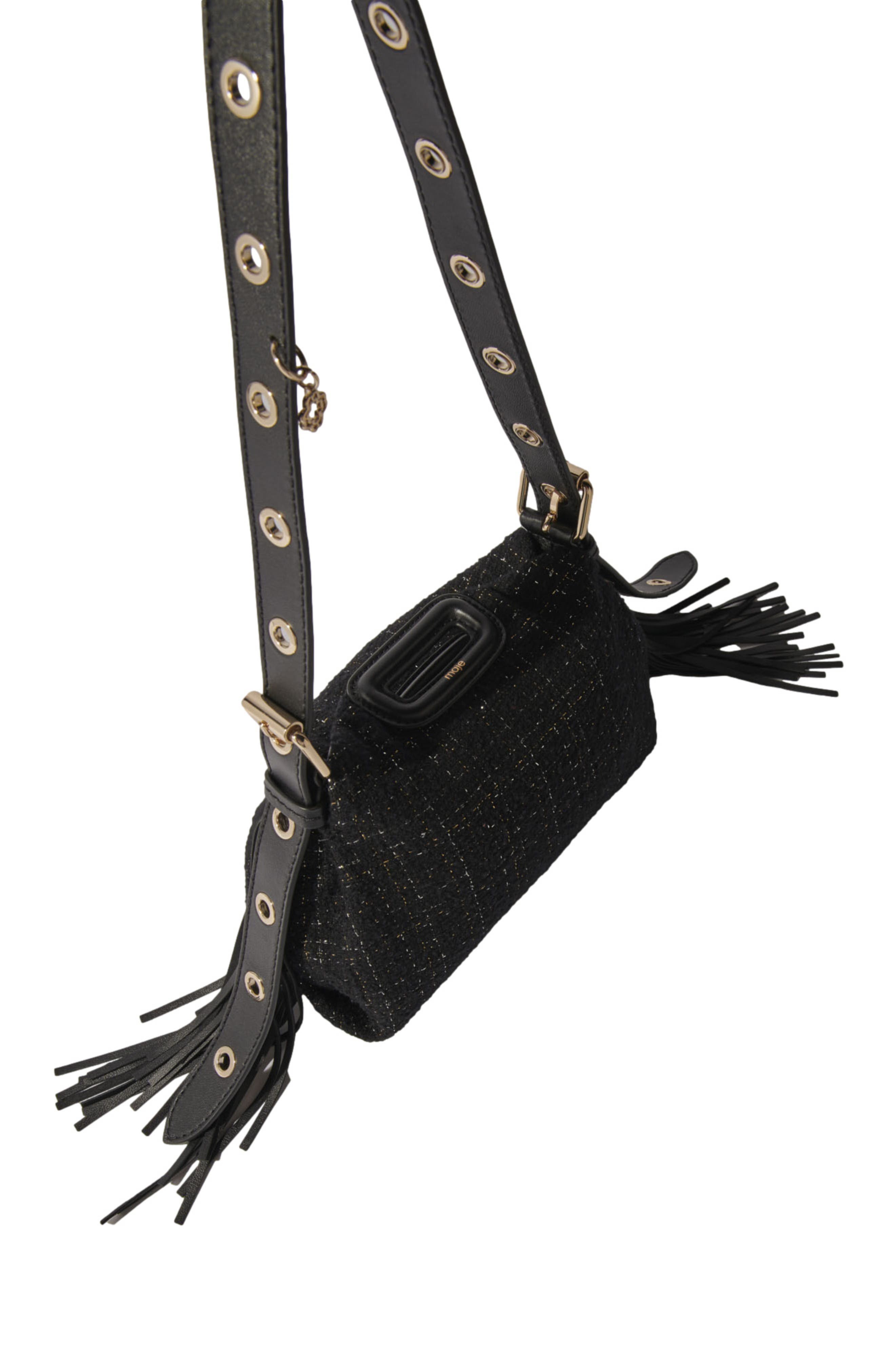 maje Tweed Miss M Mini bag, Alternate, color, 