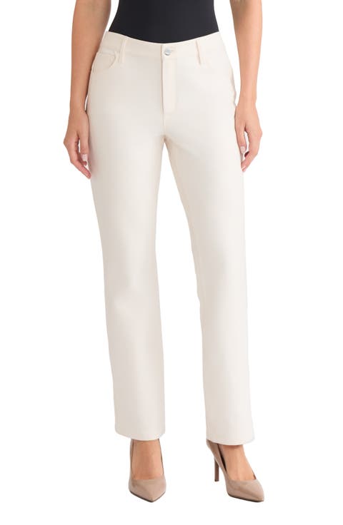 Women's White High-Waisted Pants & Leggings