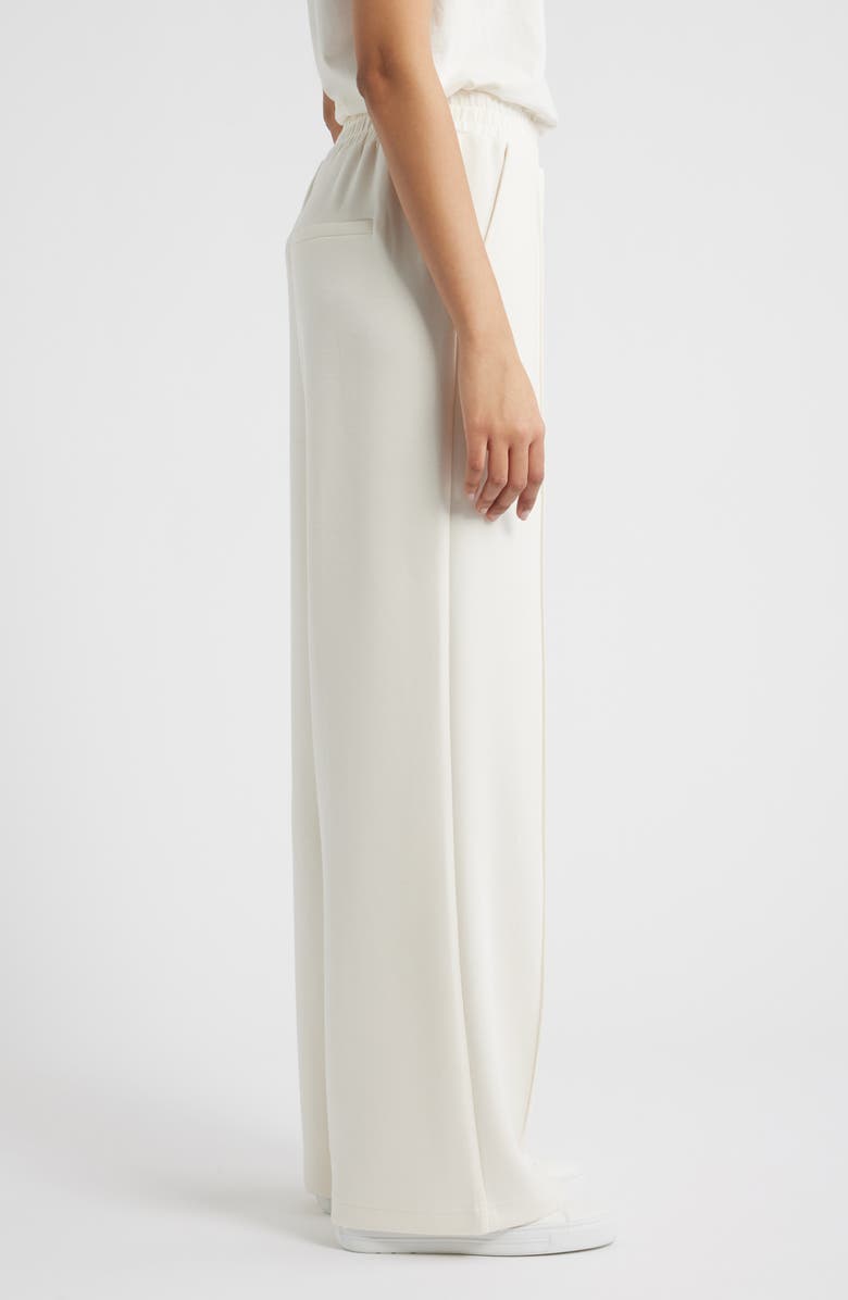 Bernardo Pintuck Wide Leg Pants, Alternate, color, Gardenia